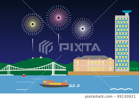 Mojiko Retro Fireworks Image 89130921
