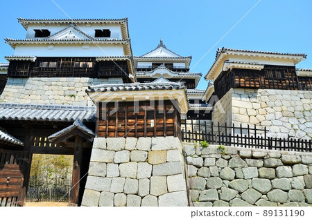 Matsuyama Castle Large castle tower, small castle tower, purple bamboo gate, Ichinomon south tower 89131190