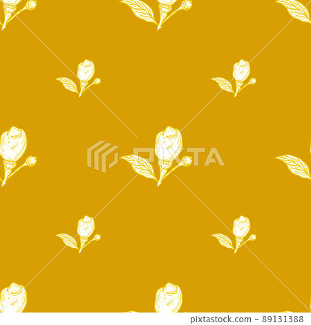 Seamless pattern engraved lemon on branch with leaves. Vintage background lime growing on twig in hand drawn style. Seamless pattern engraved lemon on branch with leaves. Vintage background lime growing on twig in hand drawn style. 89131388