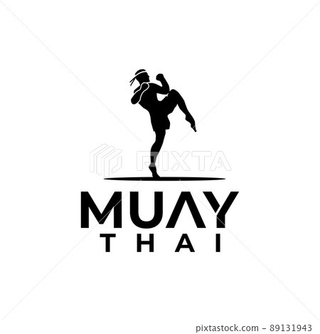 Boxing Muay Thai fighter club logo design Boxing Muay Thai fighter club logo design 89131943