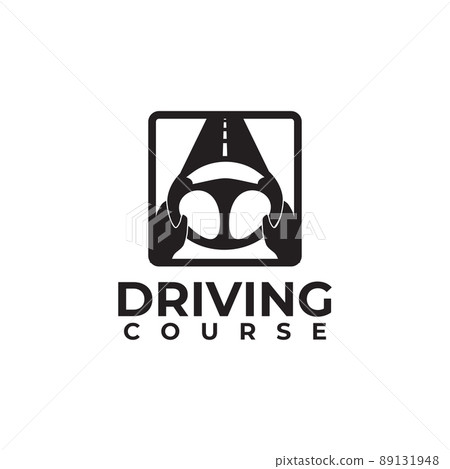 Driving car course logo design 89131948