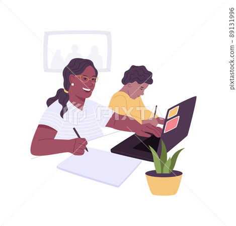 Study during maternity leave isolated cartoon vector illustrations. 89131996