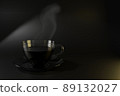 3d render of cup of hot black coffee 89132027