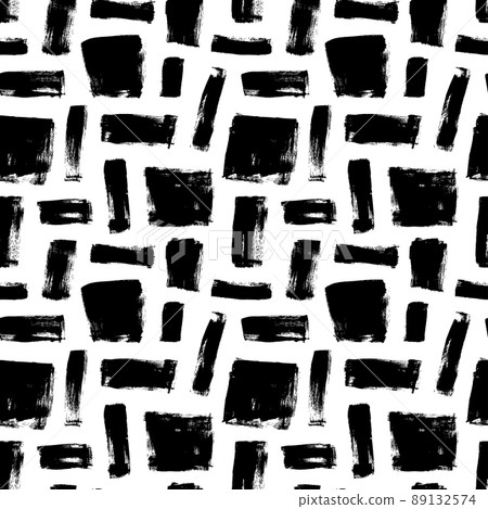 Abstract grunge squares and lines seamless pattern 89132574