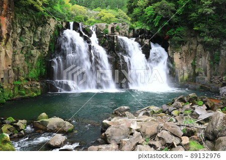 [宮崎縣]新鮮的綠色關尾瀑布（日本100個瀑布） 89132976