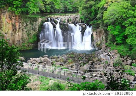 [宮崎縣]新鮮的綠色關尾瀑布（日本100個瀑布） 89132990