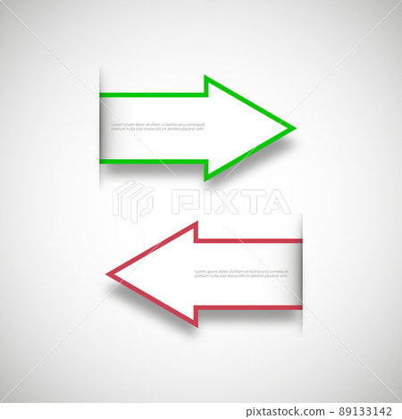 Vector two arrows pointing left and right,... - Stock Illustration ...