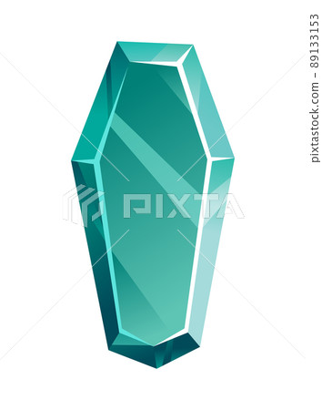 Jewelry gemstone. Precious stone or gem. Vector crystal icon. Isolated exquisite jewelry stone 89133153
