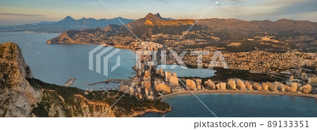 Aerial panoramic view Calpe city 89133351