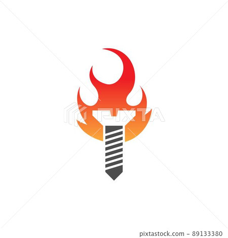 Screw, bolt icon logo design illustration Screw, bolt icon logo design illustration 89133380