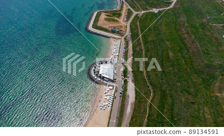 Beautiful coast of the Black Sea. Aerial view. Odessa. Ukraine. 89134591