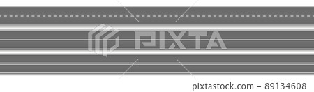 Road, street with asphalt. Straight highway, speedway for motor transport. Vector illustration. Road, street with asphalt. Straight highway, speedway for motor transport. Vector illustration. 89134608