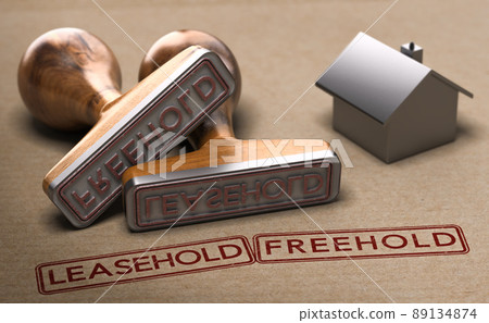 Leasehold versus freehold ownership. 89134874