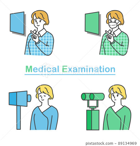 A set of a woman who accepts and a woman who inspects A set of a woman who accepts and a woman who inspects 89134969