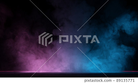 Neon atmospheric smoke, abstract background. 89135771