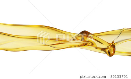 Flowing Oil on White Background 89135791