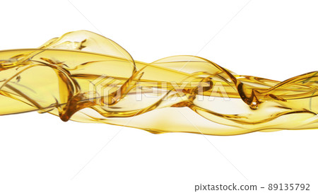 Flowing Oil on White Background Flowing Oil on White Background 89135792