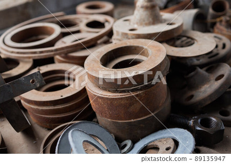 Industrial background from part of valves for power, oil or gas industry. 89135947