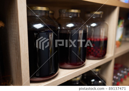 Alcoholic drink, tincture using a snake. Alcoholic drink infused with snake venom. Homemade alcohol with the addition of snake and herbs. 89137471