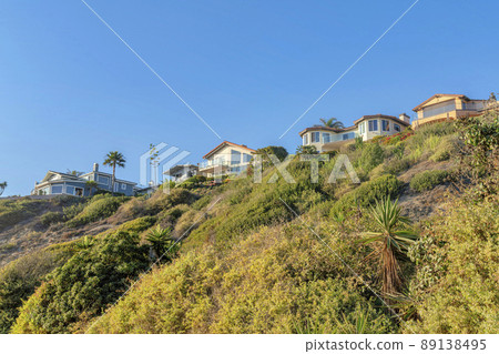 Large houses on top of a slope at San Clemente, California Large houses on top of a slope at San Clemente, California 89138495