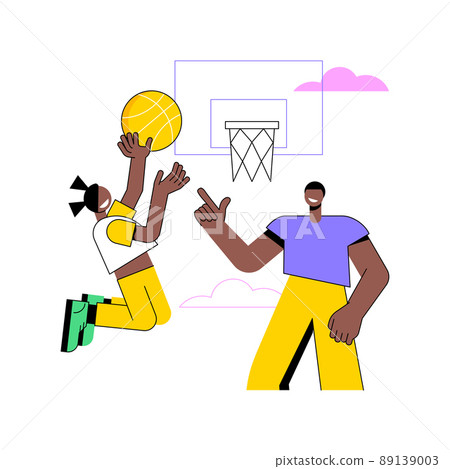 End of gender-focused parenting abstract concept vector illustration. Gender sensitive neutral parenting, fathers parenting role, gender equality stereotypes, same sex abstract metaphor. 89139003