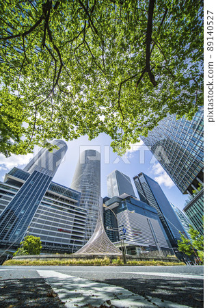 April 4th year of Reiwa Nagoya Station Skyscrapers Fresh green season April 4th year of Reiwa Nagoya Station Skyscrapers Fresh green season 89140527
