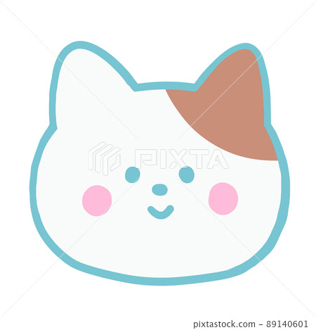 可愛的貓臉手繪 89140601