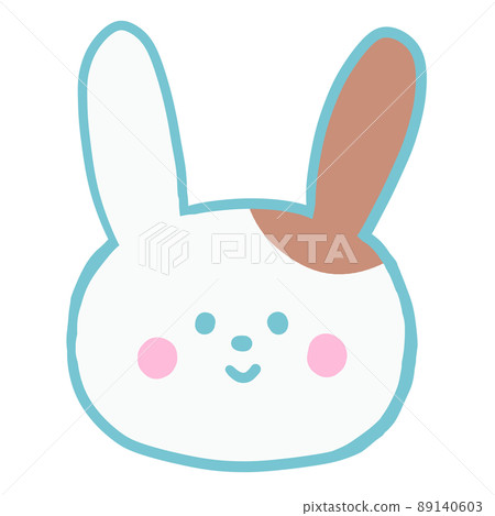 可愛的兔子臉手繪 89140603