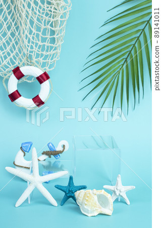 Summer concept podium image for product photography Summer concept podium image for product photography 89141011