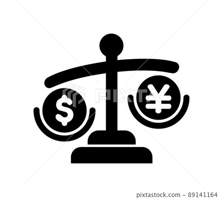 Dollar Yen Exchange Rate (Yen Depreciation Dollar Appreciation) Vector Icon Dollar Yen Exchange Rate (Yen Depreciation Dollar Appreciation) Vector Icon 89141164