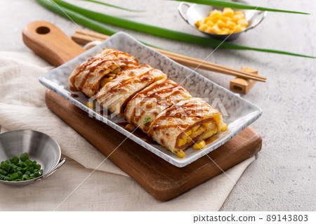 egg pancake ham corn taiwan breakfast food egg pancake roll ダンビン egg pancake エッグロール egg pancake ham corn taiwan breakfast food egg pancake roll ダンビン egg pancake エッグロール 89143803