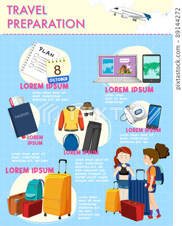 Travel preparation infographic design Travel preparation infographic design 89144272