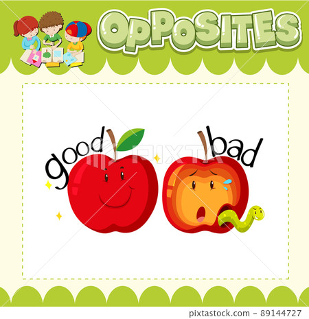 Education word card of English opposites word 89144727