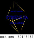 abstract logo of ethereum as a virtual machine on a dark background 89145432