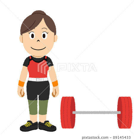 Illustration of weightlifting Illustration of weightlifting 89145433