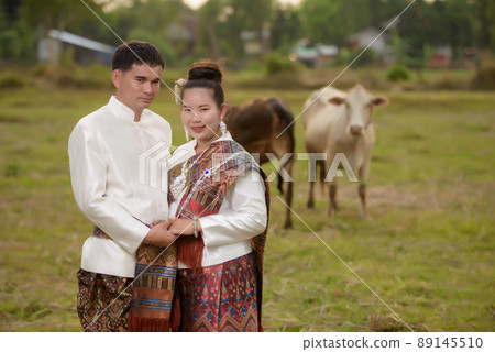 Traditional Thai wedding in forest . Traditional Thai wedding in forest . 89145510
