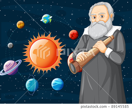 Portrait of Galileo Galilei in cartoon style Portrait of Galileo Galilei in cartoon style 89145585