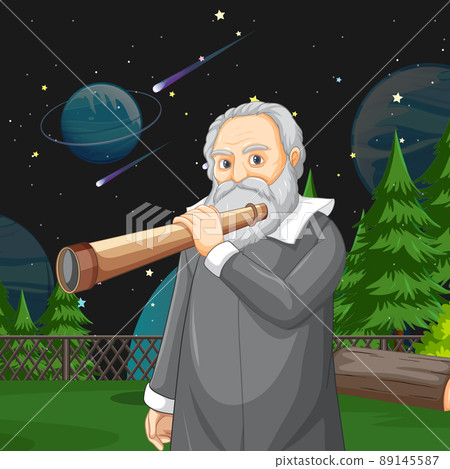 Portrait of Galileo Galilei in cartoon style Portrait of Galileo Galilei in cartoon style 89145587