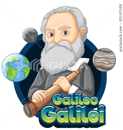 Portrait of Galileo Galilei in cartoon style Portrait of Galileo Galilei in cartoon style 89145589