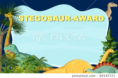 Certificate template with dinosaur Certificate template with dinosaur 89145721