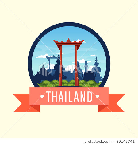 Giant swing Thailand attraction and landscape icon Giant swing Thailand attraction and landscape icon 89145741