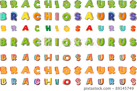 Font design for brachiosaurus Font design for brachiosaurus 89145749