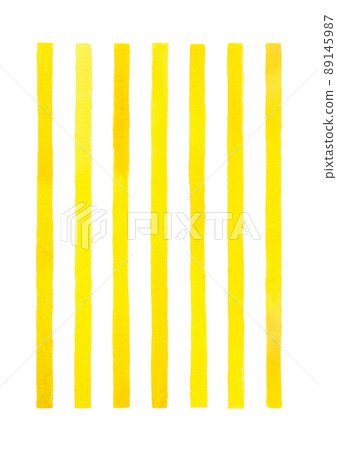 Yellow stripes drawn in watercolor 89145987