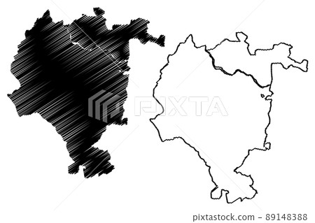 Bijapur district (Chhattisgarh State, Bastar division, Republic of India) map vector illustration, scribble sketch Bijapur map Bijapur district (Chhattisgarh State, Bastar division, Republic of India) map vector illustration, scribble sketch Bijapur map 89148388