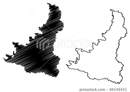 Birbhum district (West Bengal State, Republic of India) map vector illustration, scribble sketch Birbhum map Birbhum district (West Bengal State, Republic of India) map vector illustration, scribble sketch Birbhum map 89148431