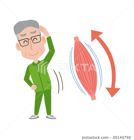 一個伸展他的肌肉的老人 一個伸展他的肌肉的老人 89148798