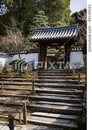Heading to the gate of Ikkyuji Temple in spring 89149381
