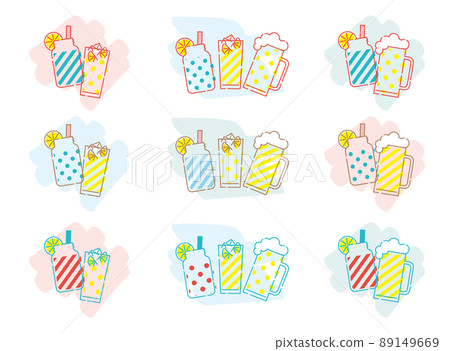 Simple summer drink set 89149669