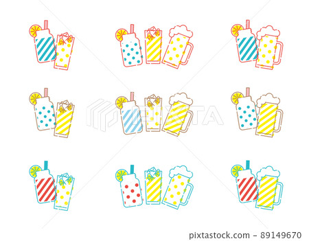 Simple summer drink set 89149670