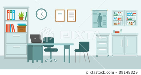 Medicine concept with empty medical office in flat style Medicine concept with empty medical office in flat style 89149829